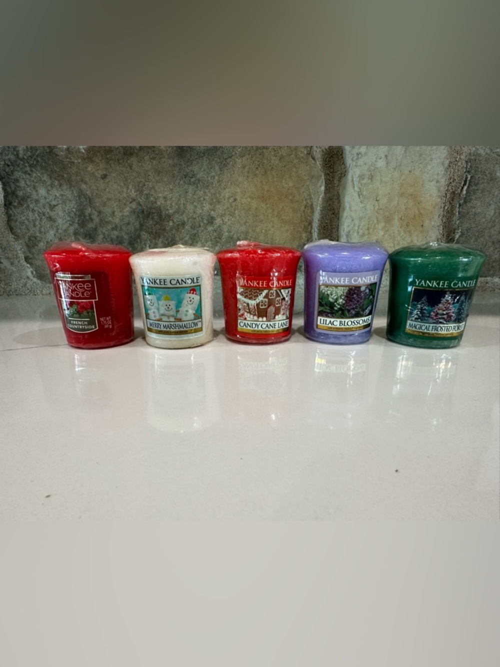Set Of 5 Yankee Candle Votives New